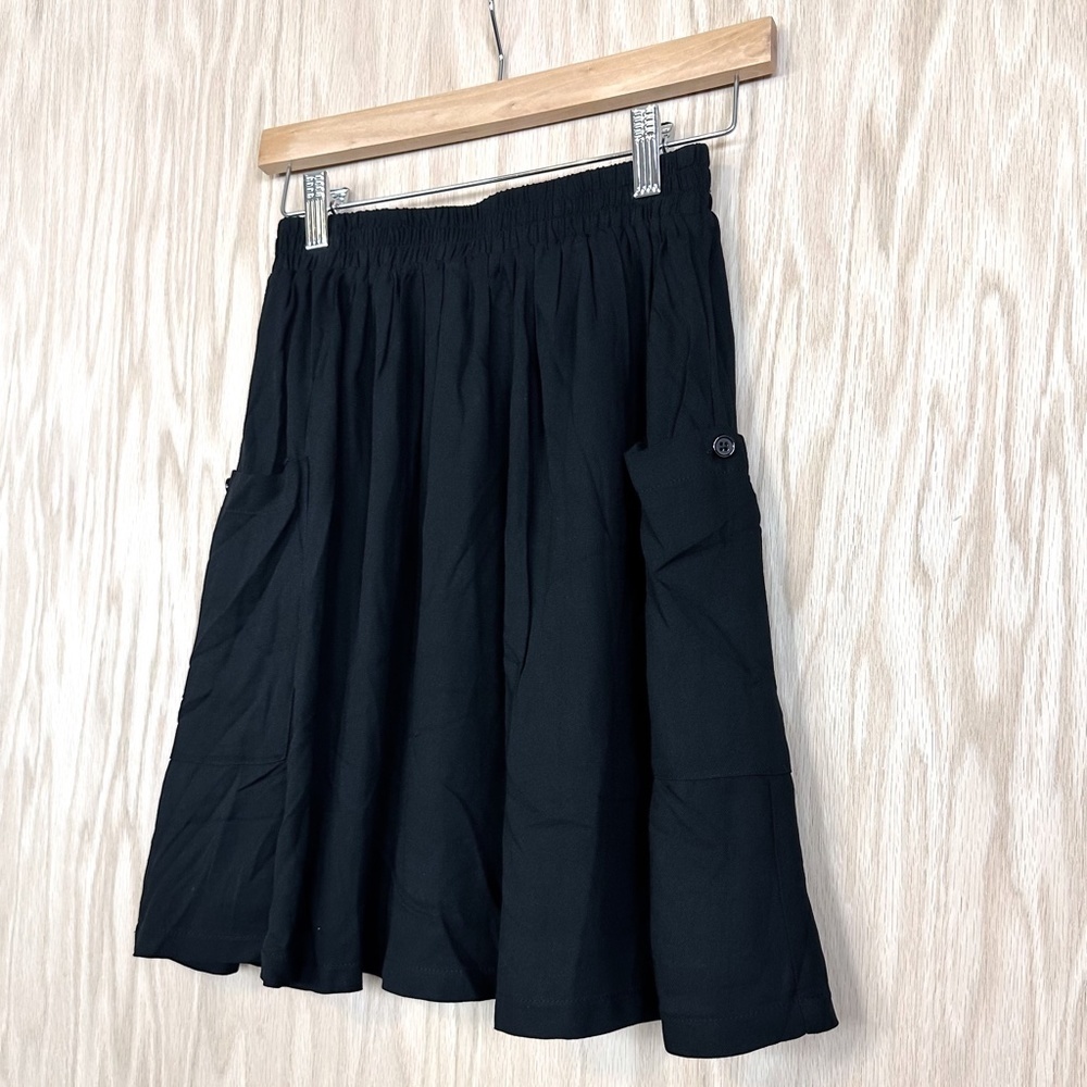 Modcloth Staycation Kickoff Black Mini Skirt NWOT - Picture 5 of 8